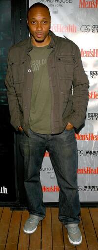 Dorian Missick at the Men's Health style guide fashion week party.