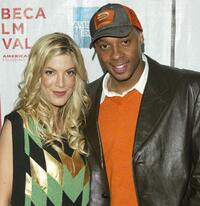 Tori Spelling and Dorian Missick at the premiere of "50 Ways To Leave Your Lover" during the 2004 Tribeca Film Festival.