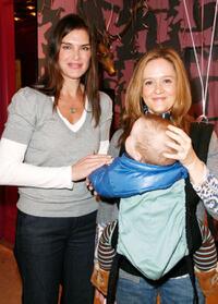 Brooke Shields and Samantha Bee at the Divalysscious Moms shopping event.