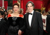 Rebecca Miller and Daniel Day-Lewis at the 80th Annual Academy Awards.