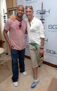 Finesse Mitchell and Robert Verdi at the Sunglass Hut Swim Shows Miami.