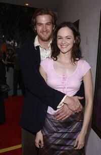 Kenneth Mitchell and Susan May Pratt at the premiere of "10.5."