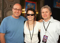 Mike Mitchell, Nina Jacobsen and Producer Brigham Taylor at the California premiere of "Sky High."