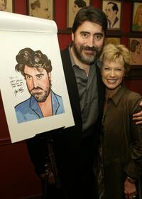 Alfred Molina and wife Jill at the Sardi's Famous Wall.