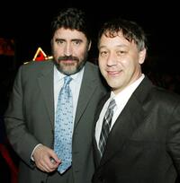 Alfred Molina and Sam Raimi at the after-party for the premiere of "Spider-Man 2".
