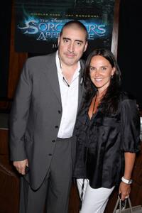 Alfred Molina and Guest at the world premiere of "The Sorcerer's Apprentice."