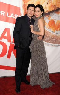 Jason Biggs and Jenny Mollen at the California premiere of "American Reunion."