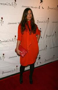 Rhona Mitra at the Johnnie Walker Dressed to Kilt 2006 Fashion Show during the Mercedes Benz Fashion Week.