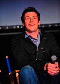 Cory Monteith at the Q & A session during the GLEE premiere event screening.