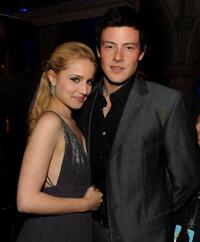 Dianna Agron and Cory Monteith at the premiere of "Glee."