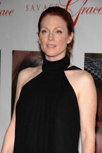 Julianne Moore at the premiere of "Savage Grace".