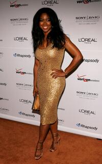 Kenya Moore at the Clive Davis pre-Grammy party.