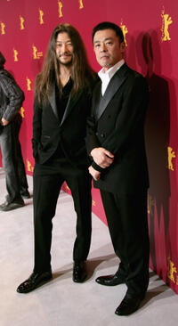 Asano Tadanobu and Ken Mitsuishi at the press conference of "Invisible Waves."