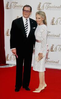Roger Moore and wife Christina Tholstrup at the opening night of the 2007 Monte Carlo Television Festival.