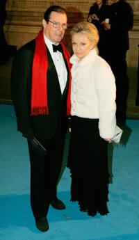 Roger Moore and his wife Christina 'Kiki' Tholstrup at the Royal Film Performance and World Premiere of "The Chronicles Of Narnia".