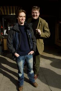 Stephen Campbell Moore and Stephen Fry at the Q and A of "Bright Young Things" during the 2004 Sundance Film Festival.
