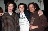 Thurston Moore, Joseph Gordon-Levitt and Michael Bacall at the after party of the New York premiere of "Manic."