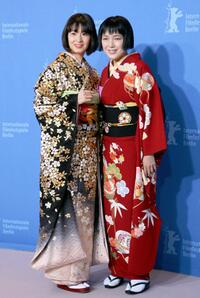 Rei Dan and Kaori Momoi at the photocall of "Love And Honor" during the 57th Berlin International Film Festival.