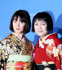Rei Dan and Kaori Momoi at the photocall of "Love And Honor" during the 57th Berlin International Film Festival.