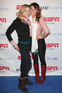 Julie Mond and Angela Trimbur at the ESPN AT&T U-verse Lounge in Utah.