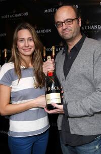 Jessica Makinson and Scott Adsit at the Luxury Lounge in honor of 2008 SAG Awards.