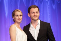 Fleur Lise Heuet and  Abraham Belaga at the 26th Cabourg Romantic Film Festival in France.