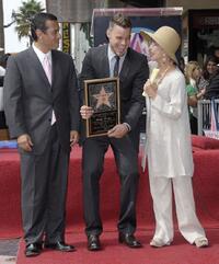 Rita Moreno, Ricky Martin and Antonio Villaraigosa at the Hollywood Walk Of Fame.