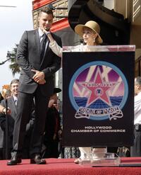 Rita Moreno and Ricky Martin at the Hollywood Walk Of Fame.