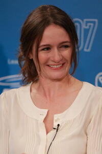 Actress Emily Mortimer at the press conference during the Toronto International Film Festival.