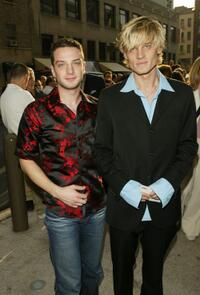 Euan Morton and Jeffrey Carlson at the opening night of "Sight Unseen."