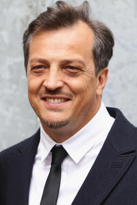 Gabriele Muccino at the Giorgio Armani show during Milan Fashion Week.