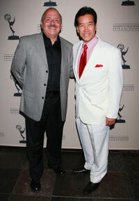 John Moschitta, Jr. and Peter Kwong at the Academy Of Television Arts & Sciences' Performers Peer Group Emmy Reception in California.