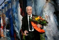 Armin Mueller-Stahl at the Frankfurt Book Fair, attends the unveiling ceremony.