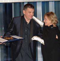 Jeanne Moreau and Martial Fougeron at the 54th San Sebastian Film Festival.