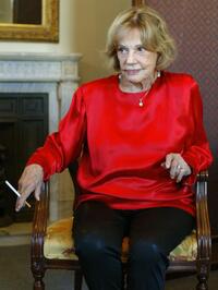 Jeanne Moreau at the Maria Cristina Hotel during International Film Festival of San Sebastian.
