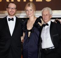 Director James Gray, Gwyneth Paltrow and Moni Moshonov at the screening of "Two Lovers" during the 61st Cannes International Film Festival.