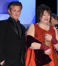 Sean Penn and Yolande Moreau at the Cesar Film Awards.
