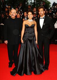 Rakesh Roshan, Barbara Mori and Hrithik Roshan at the premiere of "Bright Star" during the 62nd International Cannes Film Festival.
