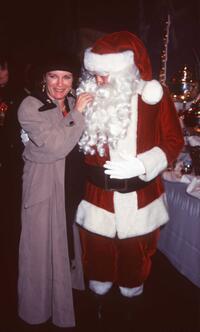 Kate Mulgrew and Santa Claus at the Hollywood Christmas Parade.