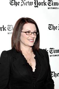 Megan Mullally at the New York Times Arts & Leisure Week.