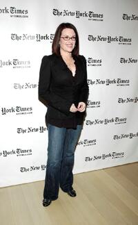 Megan Mullally at the New York Times Arts & Leisure Week.