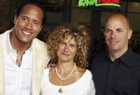 Dwayne "The Rock" Johnson, Amy Pascal and Neal H. Moritz at the premiere of "Gridiron Gang."