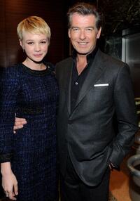 Carey Mulligan and Pierce Brosnan at the after party of the California premiere of "The Greatest."
