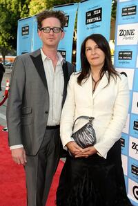 Kieran Mulroney and Michele Mulroney at the premiere of "Paper Man."