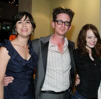 Rebecca Yeldham, Kieran Mulroney and Emma Stone at the premiere of "Paper Man."