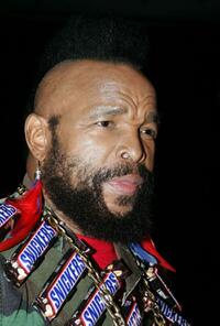 Mr. T at the promotional tour for Snickers.