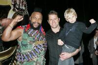 Mr. T, Glen Archer and his son Jackson Archer at the promotional tour for Snickers.