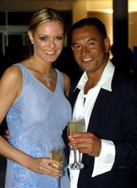 Charlotte Dawson and Temuera Morrison at the Fire and Ice ball.