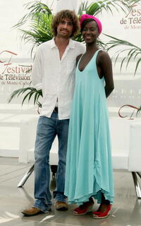 Nicolas Herman and Fatou N'Diaye at the promotion of the television serie "Tropiques Amers" during the 2007 Monte Carlo Television Festival.