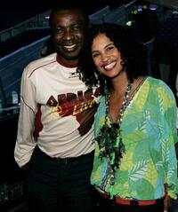 Youssou N'Dour and Neneh Cherry at the Live 8 Edinburgh concert.